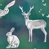 "Woodland Spirit Animals" card and wrapping paper design 